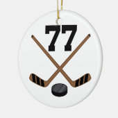 Ice Hockey Player Jersey nummer 77 Ornament (Links)