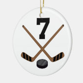 Ice Hockey Player Jersey nummer 7 Ornament (Links)