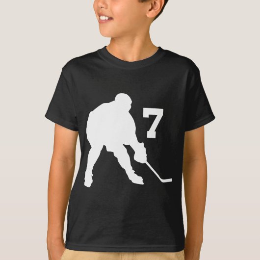 Ice Hockey Player Jersey Nummer 7 T-shirt (Voorkant)