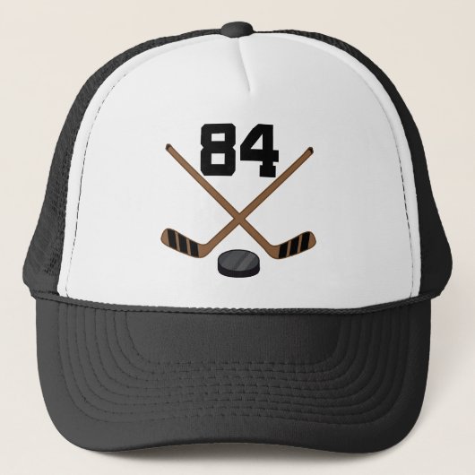 Ice Hockey Player Jersey nummer 84 Gift Trucker Pet (Voorkant)