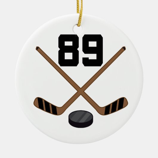 Ice Hockey Player Jersey nummer 89 Ornament (Voorkant)