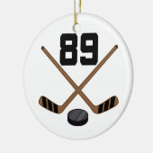Ice Hockey Player Jersey nummer 89 Ornament (Links)