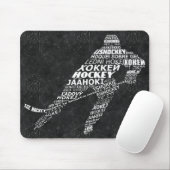 Ice Hockey Player Languages Mousemat Muismat (Met muis)
