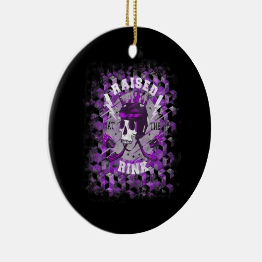 Ice Hockey Player recht buiten de straf Keramisch Ornament (Rechts)