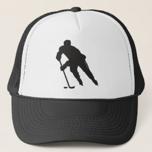 Ice Hockey Player Silhouette Trucker Pet