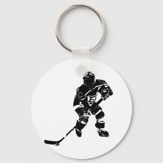 Ice Hockey Player Sleutelhanger (Voorkant)