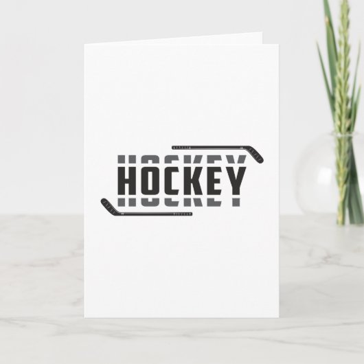 Ice Hockey Player Stick Puck Team Funny Gift Idee Kaart (Voorkant)