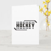 Ice Hockey Player Stick Puck Team Funny Gift Idee Kaart (Gele Bloem)