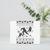 Ice Hockey Player Ugly kerst | Hockey Gift Briefkaart (Staand voorkant)