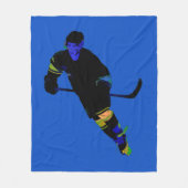 Ice Hockey Player - Winter Sports Fleece Deken (Voorkant)