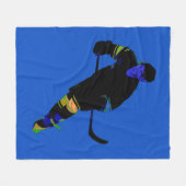 Ice Hockey Player - Winter Sports Fleece Deken (Voorkant (Horizontaal))