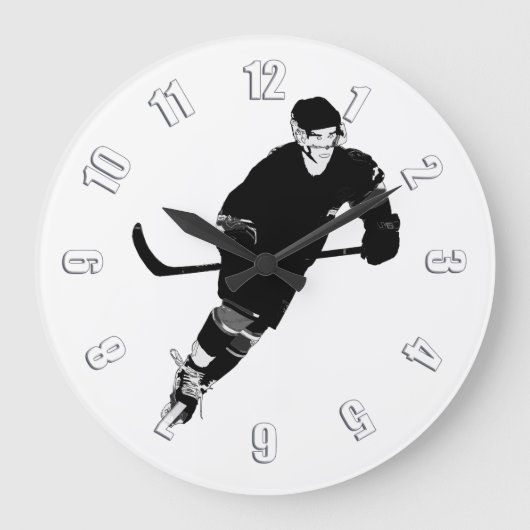 Ice Hockey Player - Winter Sports Grote Klok (Voorkant)