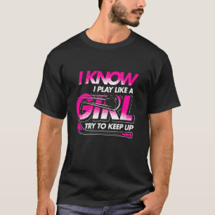 Ice Hockey Player Women Girls Kinder Funny Hockey T-shirt
