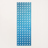 Ice Hockey Player Workout Mat Blue en White  (Achterkant)