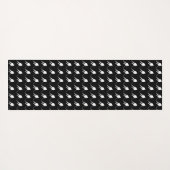 Ice Hockey Player Yoga Mat Black en White  (Achterkant (horizontaal))