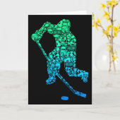 Ice Hockey Player Youth Men Kids Boys Kaart (Gele Bloem)