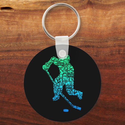 Ice Hockey Player Youth Men Kids Boys  Sleutelhanger (Voorkant)