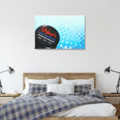 ICE HOCKEY PUCK Bar Mitzvah Aanmelden in Geheugenb Canvas Afdruk (Insitu (Slaapkamer))