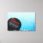 ICE HOCKEY PUCK Bar Mitzvah Aanmelden in Geheugenb Canvas Afdruk (Voorkant)