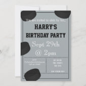 Ice Hockey Puck Party Uitnodiging bewerken (Voorkant)