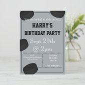 Ice Hockey Puck Party Uitnodiging bewerken (Staand voorkant)
