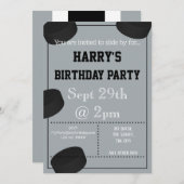 Ice Hockey Puck Party Uitnodiging bewerken (Voorkant / Achterkant)