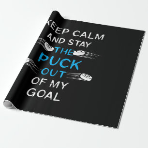Ice Hockey Puck speelt Ice Hockey Winter Team Spor Cadeaupapier