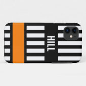 Ice Hockey Referee Zebra Stripe gepersonaliseerd Case-Mate iPhone Case (Achterkant (horizontaal))