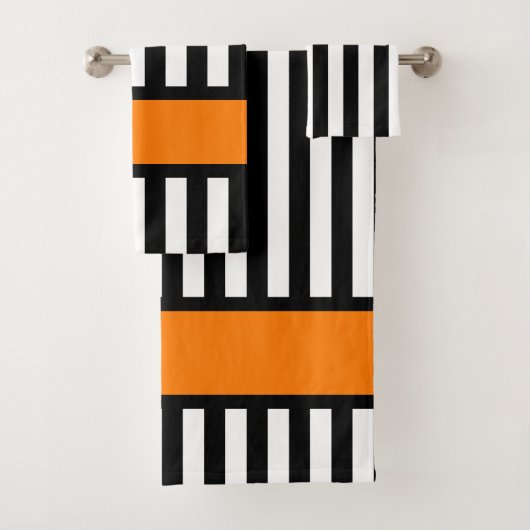 Ice Hockey Reference Zebra Stripe Bad Handdoek (Insitu)