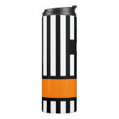 Ice Hockey Reference Zebra Stripe Thermal Tumbler Thermosbeker (Gedraaid links)