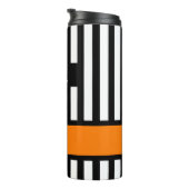 Ice Hockey Reference Zebra Stripe Thermal Tumbler Thermosbeker (Geroteerd rechts)
