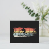 Ice Hockey Retro Briefkaart (Staand voorkant)