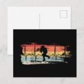 Ice Hockey Retro Briefkaart (Voorkant / Achterkant)