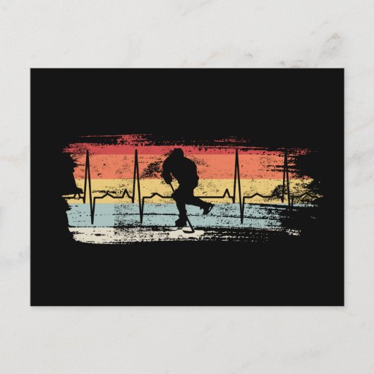 Ice Hockey Retro Briefkaart (Voorkant)