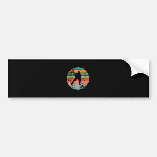 Ice Hockey Retro Bumpersticker (Voorkant)