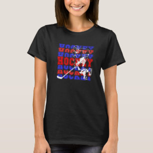 Ice Hockey Retro Hockey Player Hockey mama Dad Hoc T-shirt