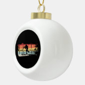 Ice Hockey Retro Keramische Bal Ornament (Rechts)