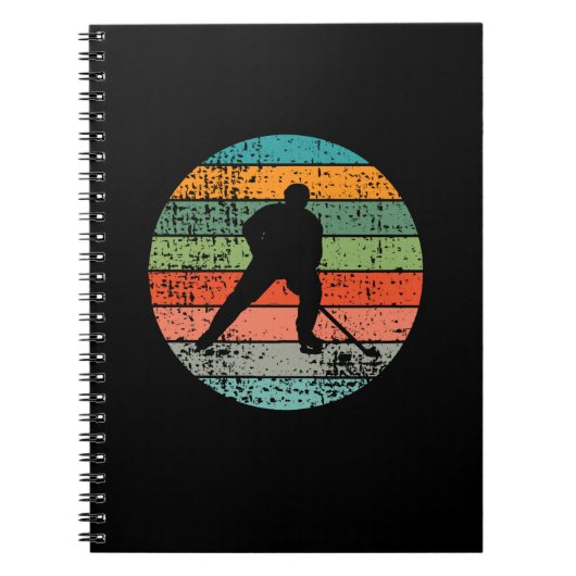 Ice Hockey Retro Notitieboek (Voorkant)