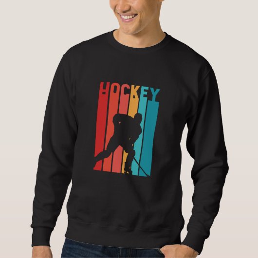 Ice Hockey Retro  Silhouette Trui (Voorkant)