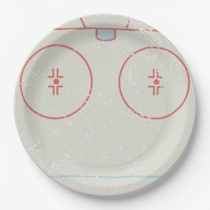 Ice Hockey Rink Afgekeurde Stijl Grafisch Papieren Bordje