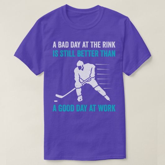Ice Hockey Rink beter dan werken Funny Ice Hockey T-shirt (Design voorkant)