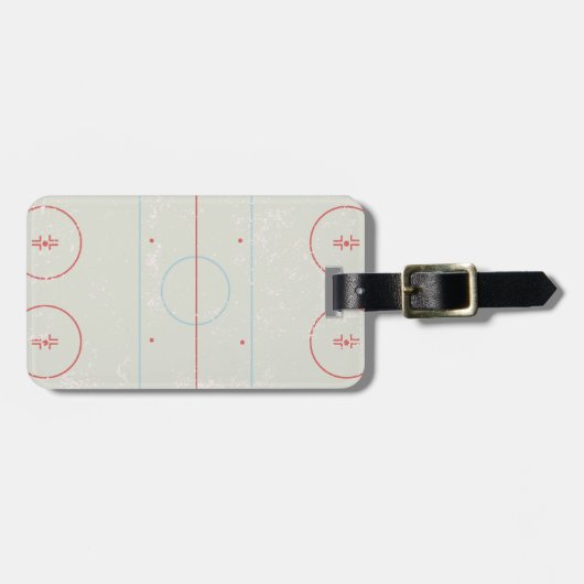 Ice Hockey Rink Disted Style Graphic Bagagelabel (Voorkant horizontaal)