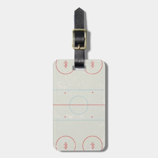 Ice Hockey Rink Disted Style Graphic Bagagelabel (Voorkant verticaal)