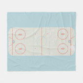 Ice Hockey Rink Disted Style Graphic Fleece Deken (Voorkant (Horizontaal))