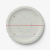Ice Hockey Rink Disted Style Graphic Papieren Bordje (Voorkant)