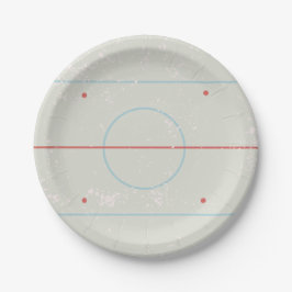 Ice Hockey Rink Disted Style Graphic Papieren Bordje
