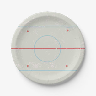 Ice Hockey Rink Disted Style Graphic Papieren Bordje