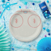Ice Hockey Rink Disted Style Graphic Papieren Bordje (Feest)