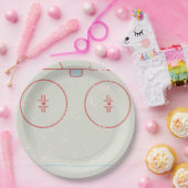 Ice Hockey Rink Disted Style Graphic Papieren Bordje (Feest)