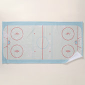Ice Hockey Rink Disted Style Graphic Strandlaken (Voorkant)